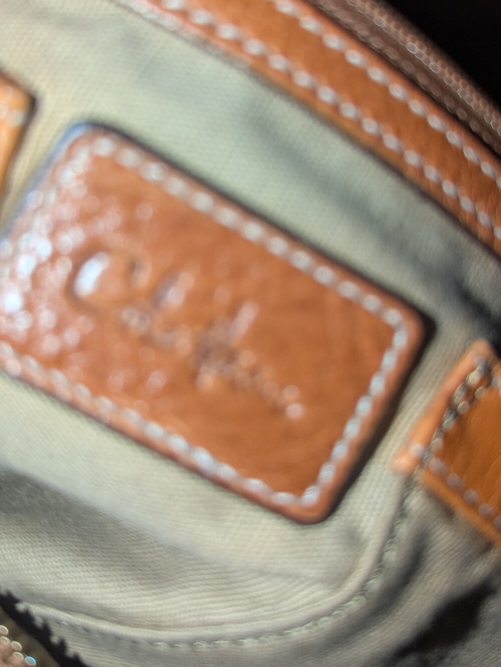Cole Haan Cognac Brown Suede With Leather Woven Accent Duffle Bag - Picture 12 of 14